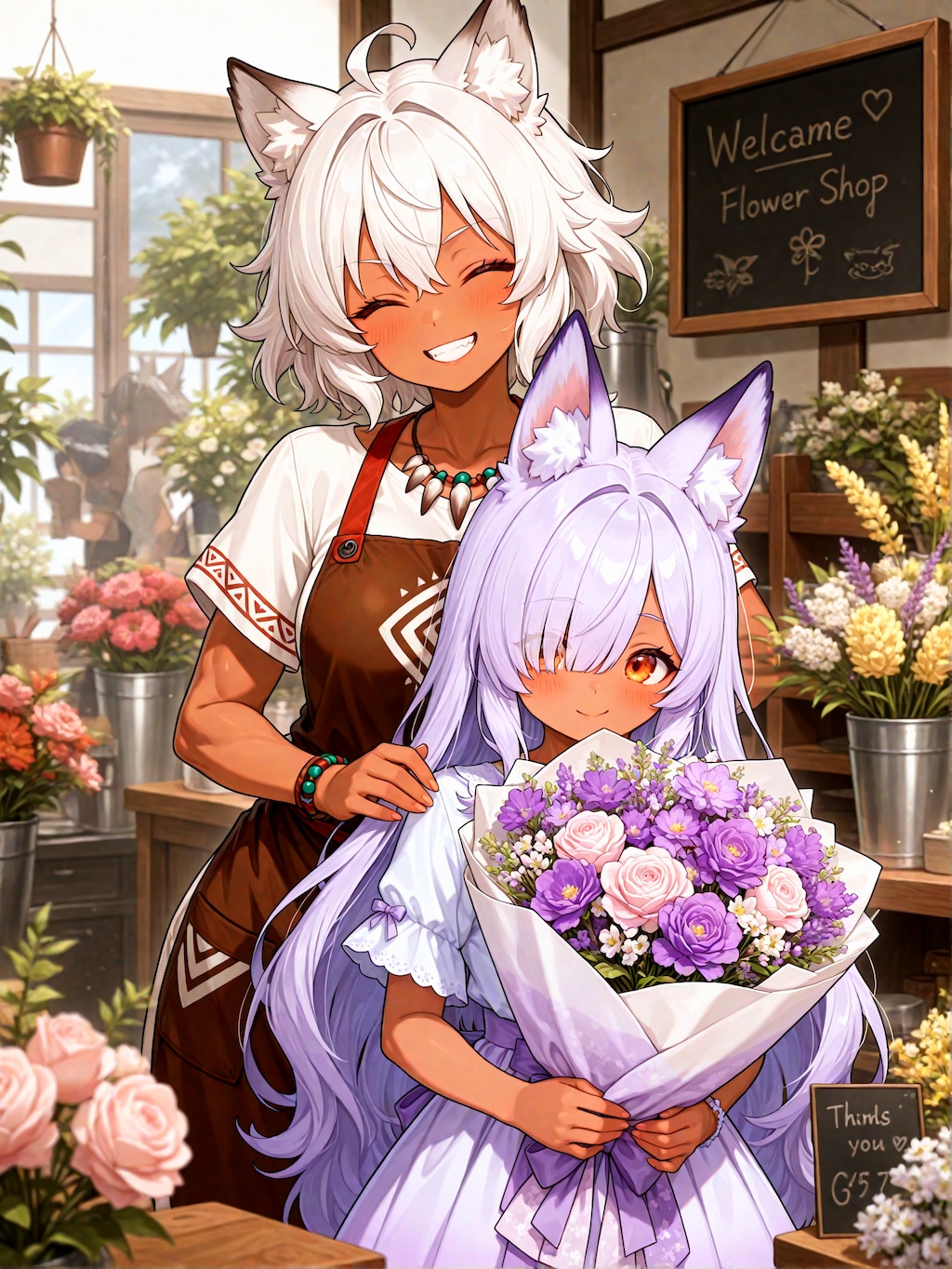 アウローラさんのいる花屋でお買い物