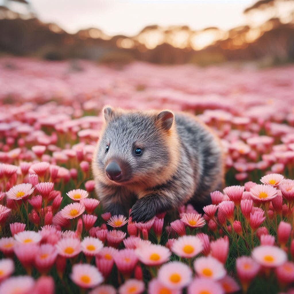 ウォンバットの散歩