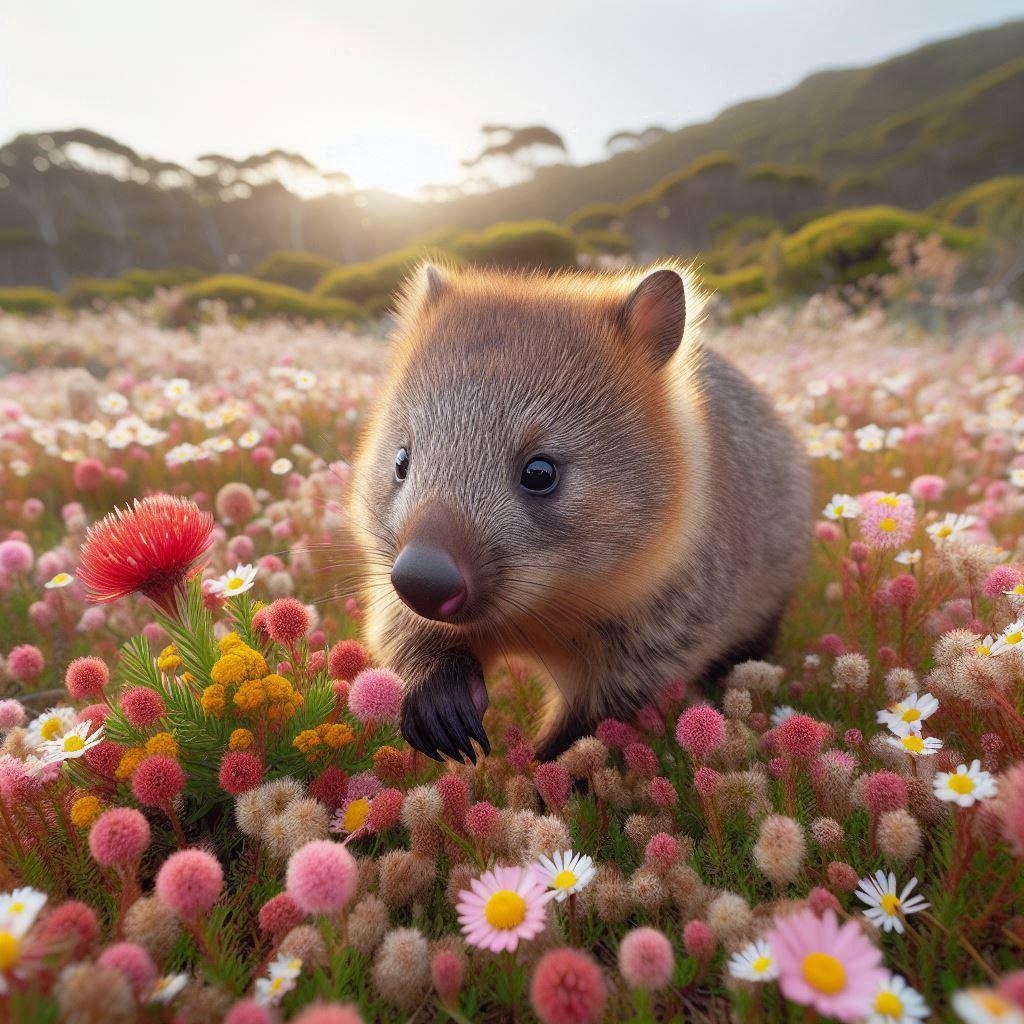 ウォンバットの散歩