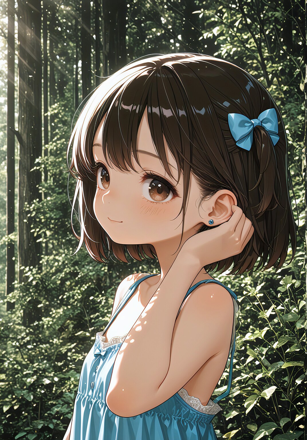 木漏れ日に覗く耳元 | の人気AIイラスト・グラビア