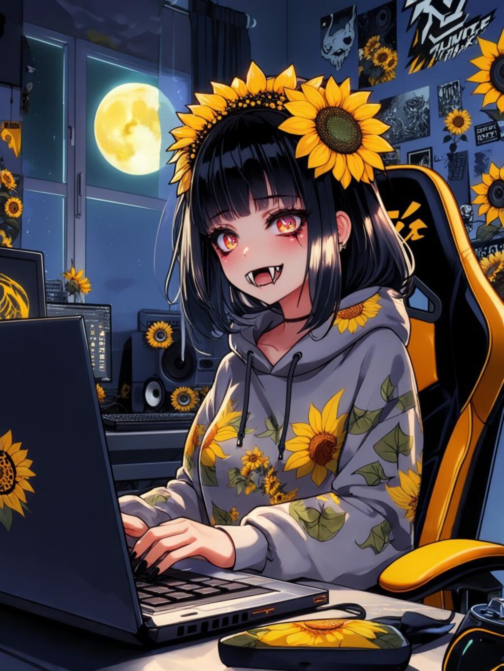 小説『次第に覚醒する夜型向日葵の典型例』【ニャンノ世界】