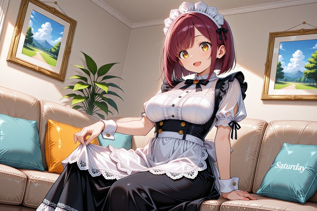 おはようございます（挨拶メイドの芽衣ちゃん）