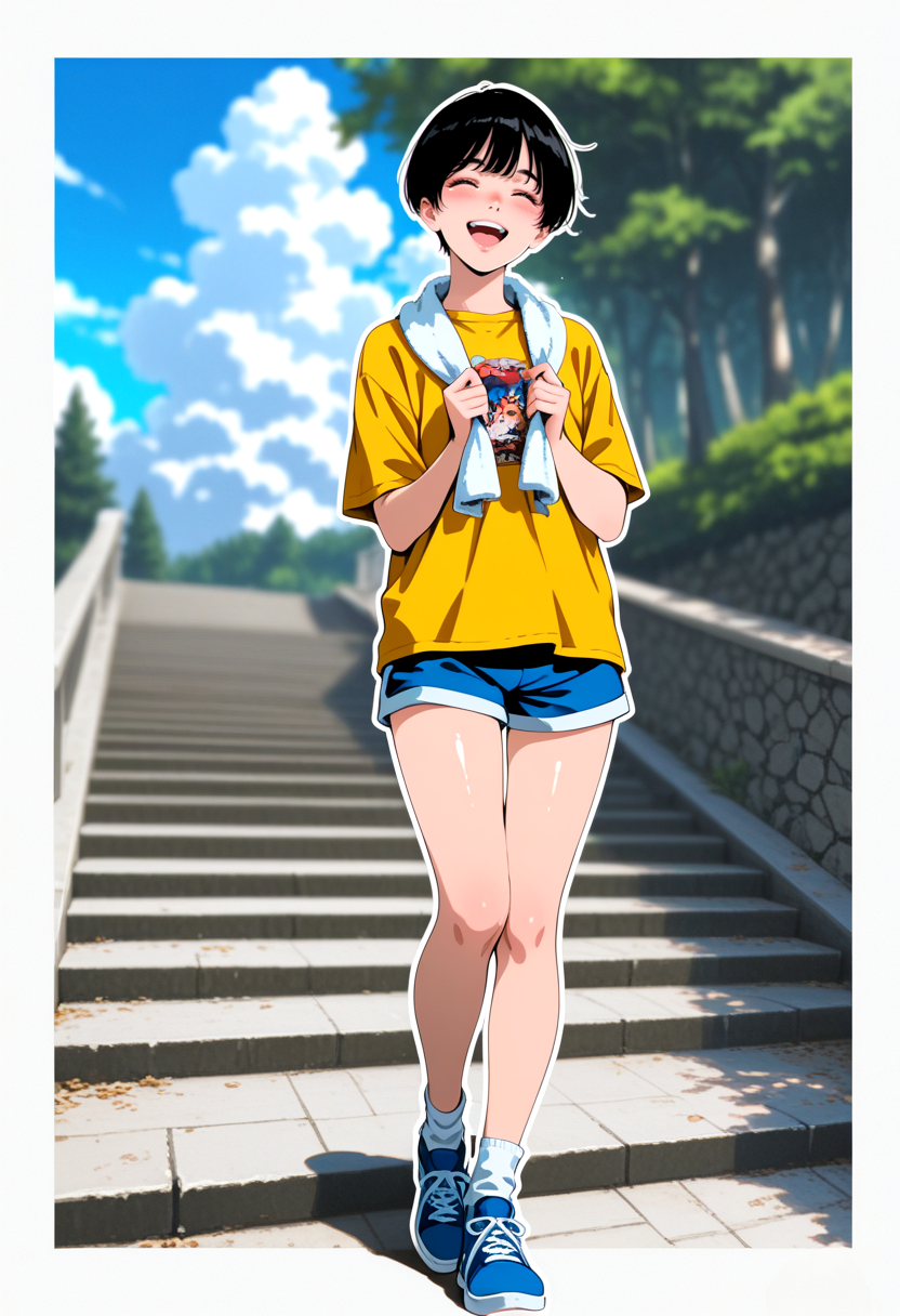 ラジオ体操帰り