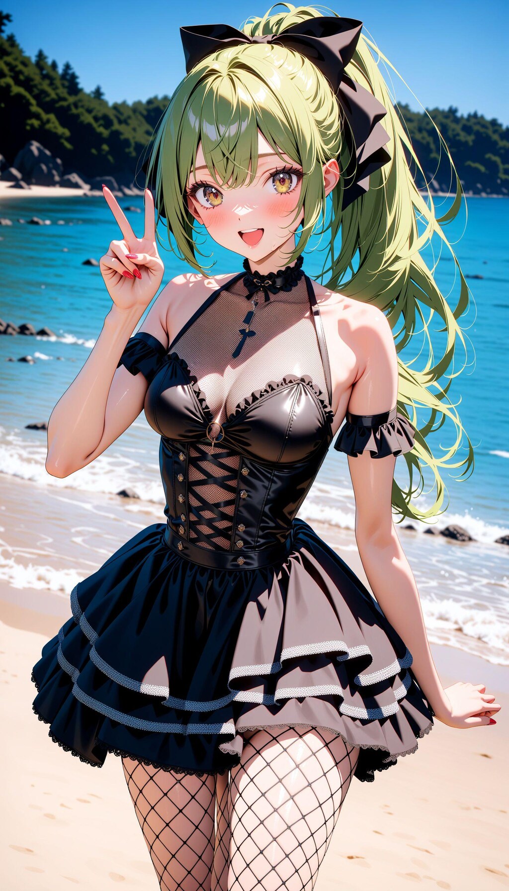 海とピースなお嬢さま