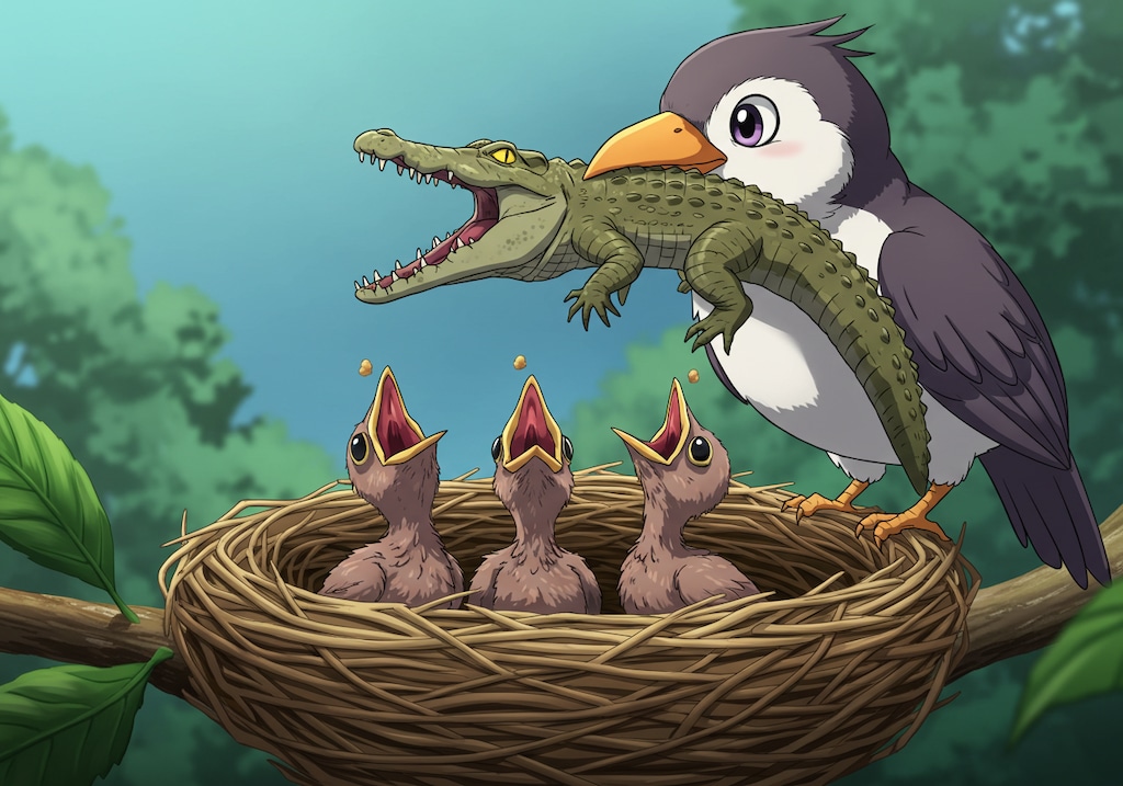 こどもたち！朝ごはんだよ。