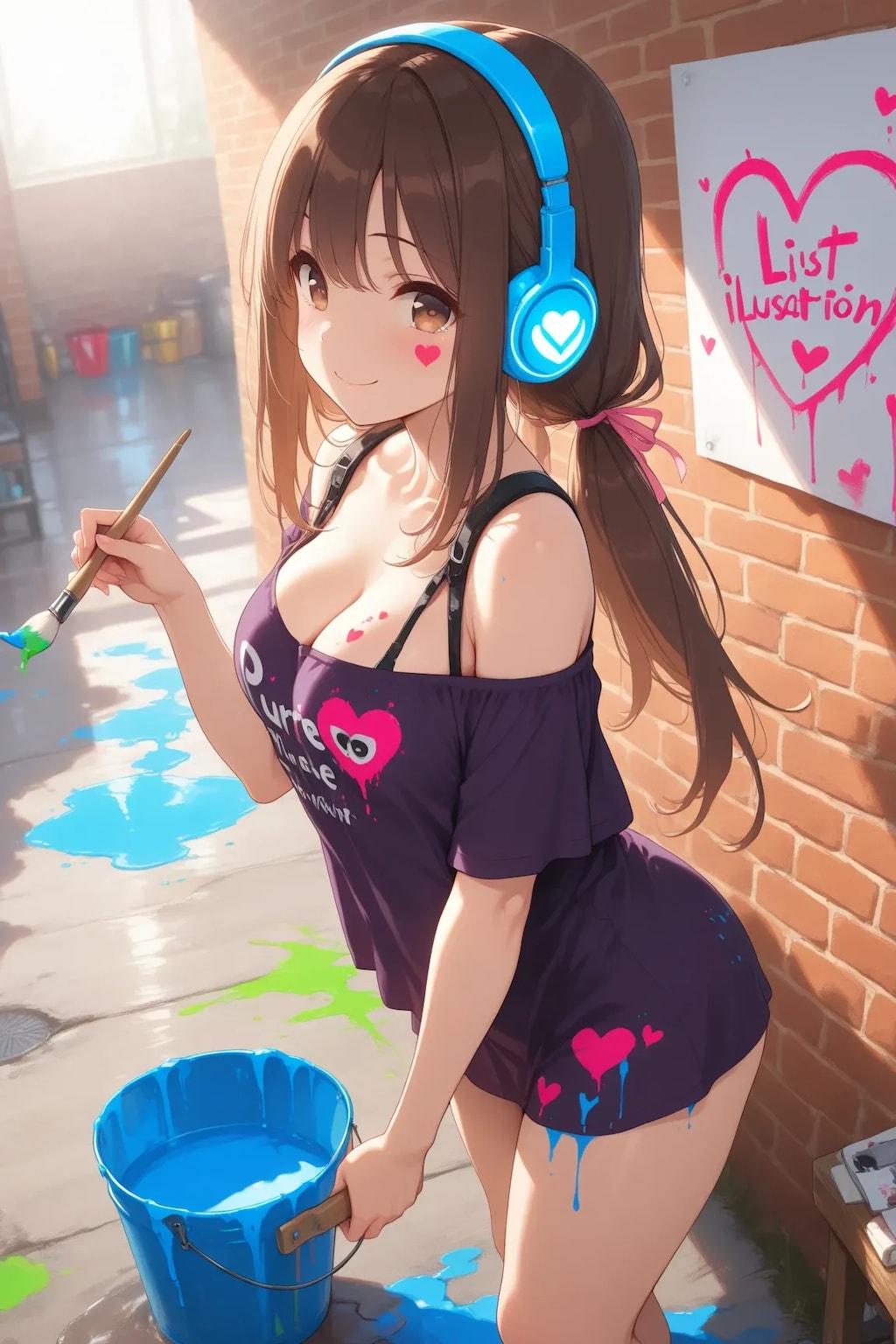 壁に描いちゃった💓