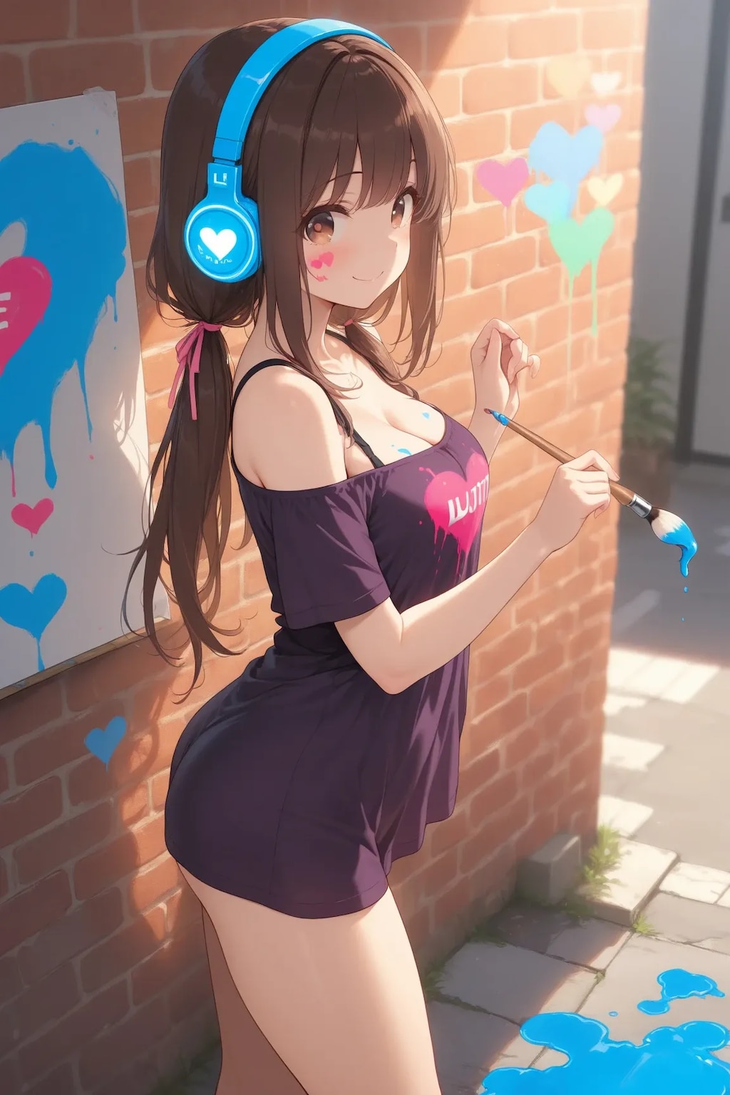 壁に描いちゃった💓