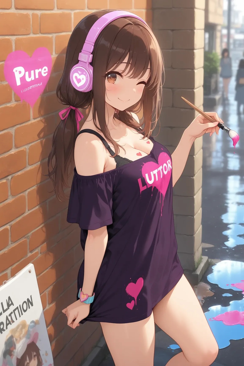 壁に描いちゃった💓