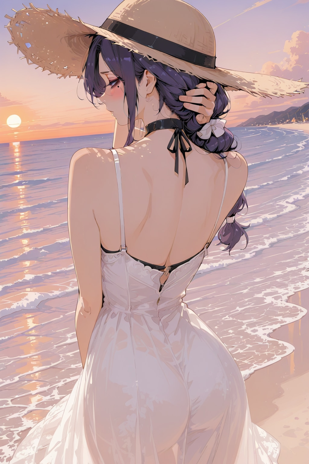 夕日と残念美人の年増さん | の人気AIイラスト・グラビア