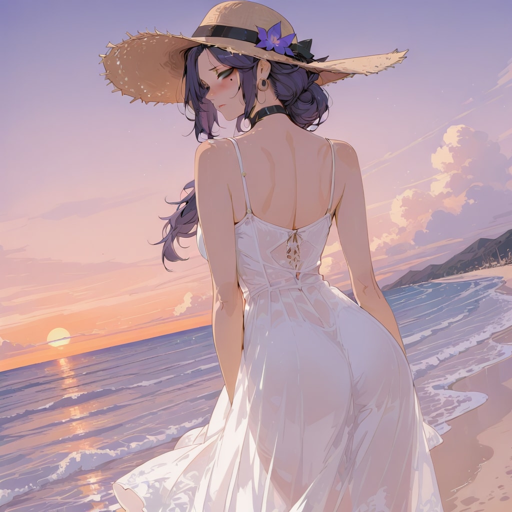 夕日と残念美人の年増さん