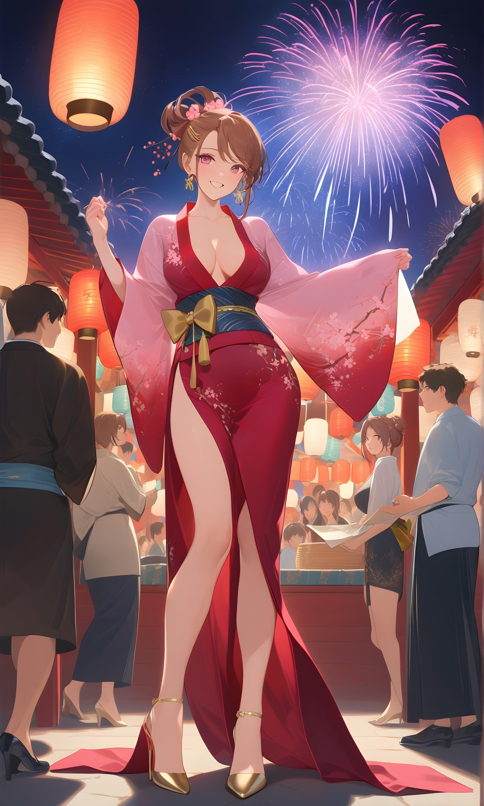 夏祭り🎆 | の人気AIイラスト・グラビア