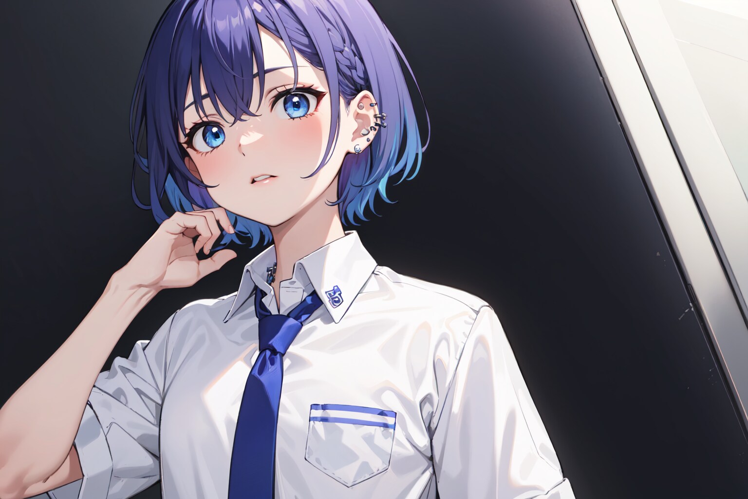青い子