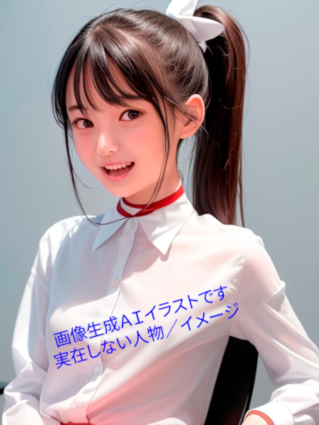 ポニーテール美少女（再生成AIイラスト）