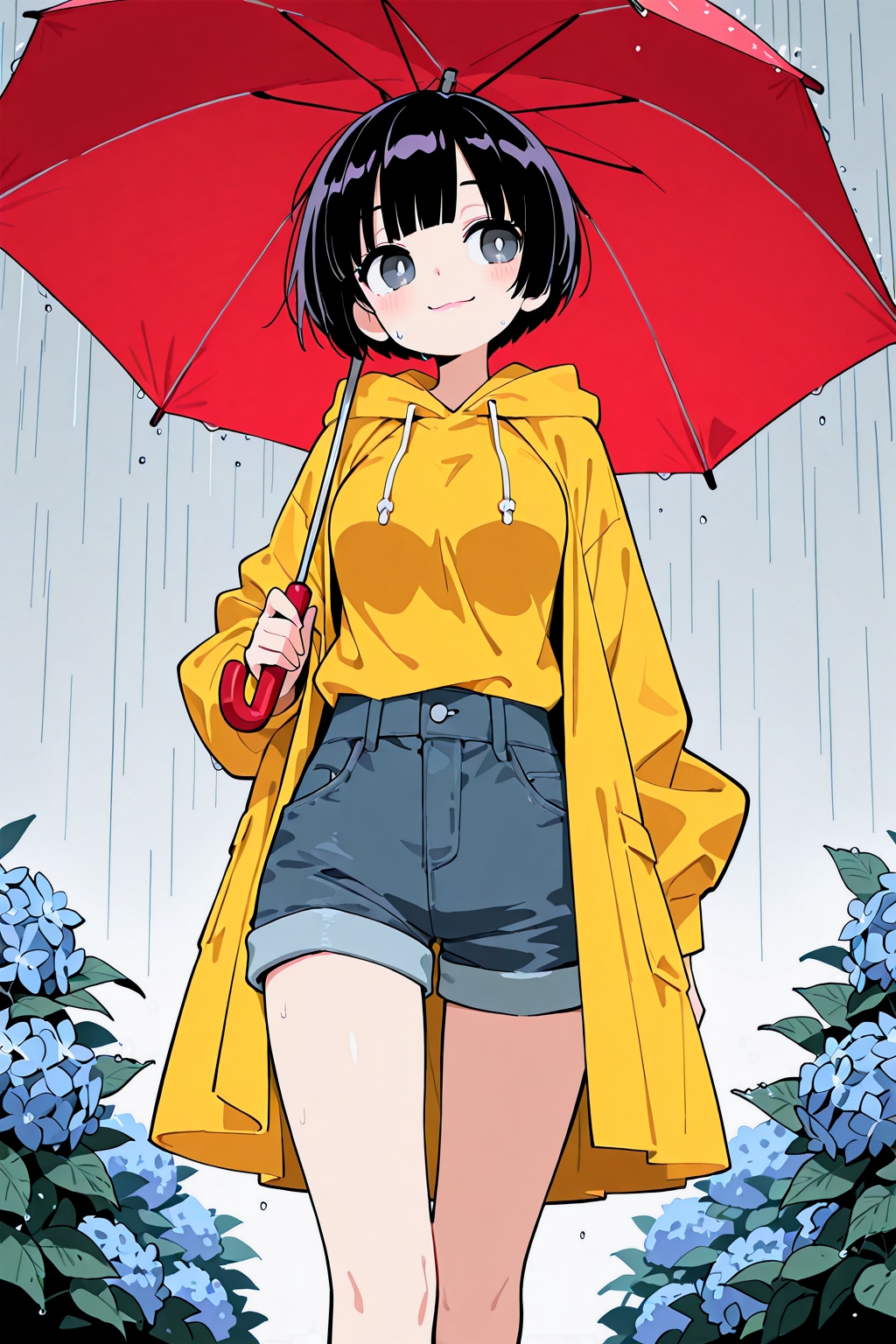 雨の日の女の子