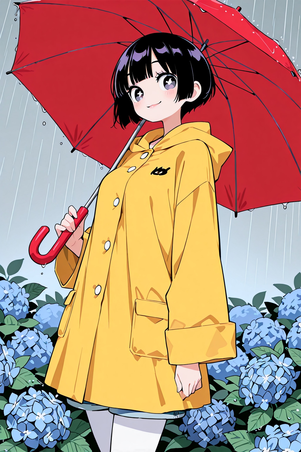 雨の日の女の子