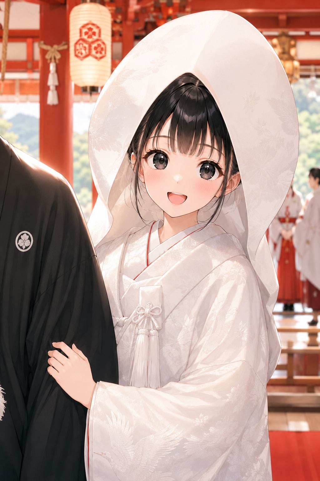 今日は神前結婚記念日♪似合うかな？
