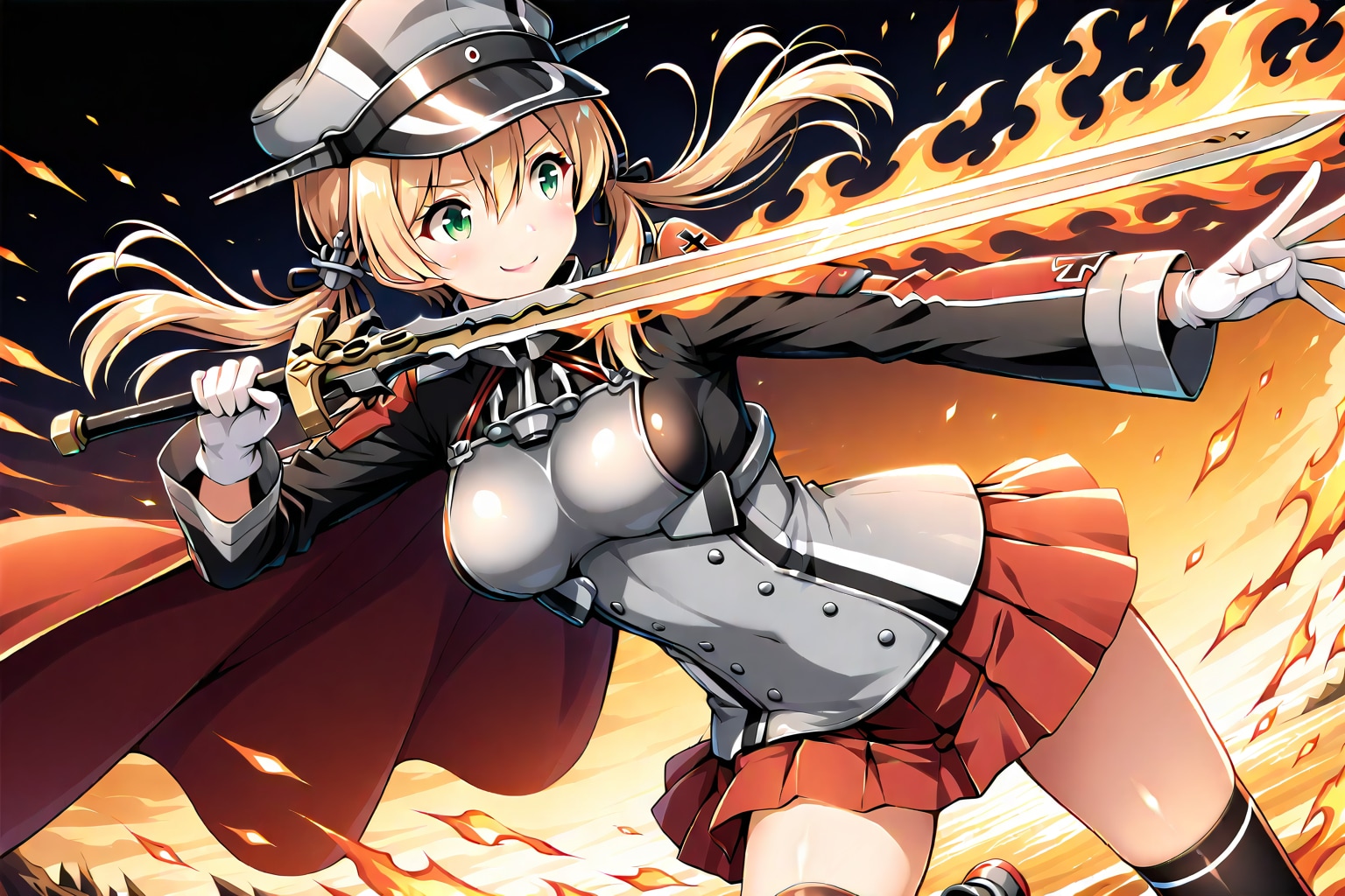 炎の剣士オイゲンちゃん | の人気AIイラスト・グラビア