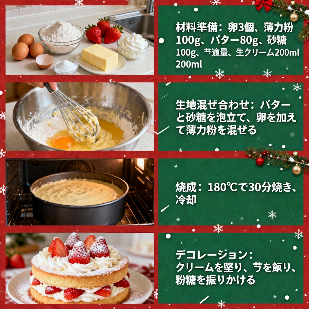 楽しいクリスマスケーキの作り方