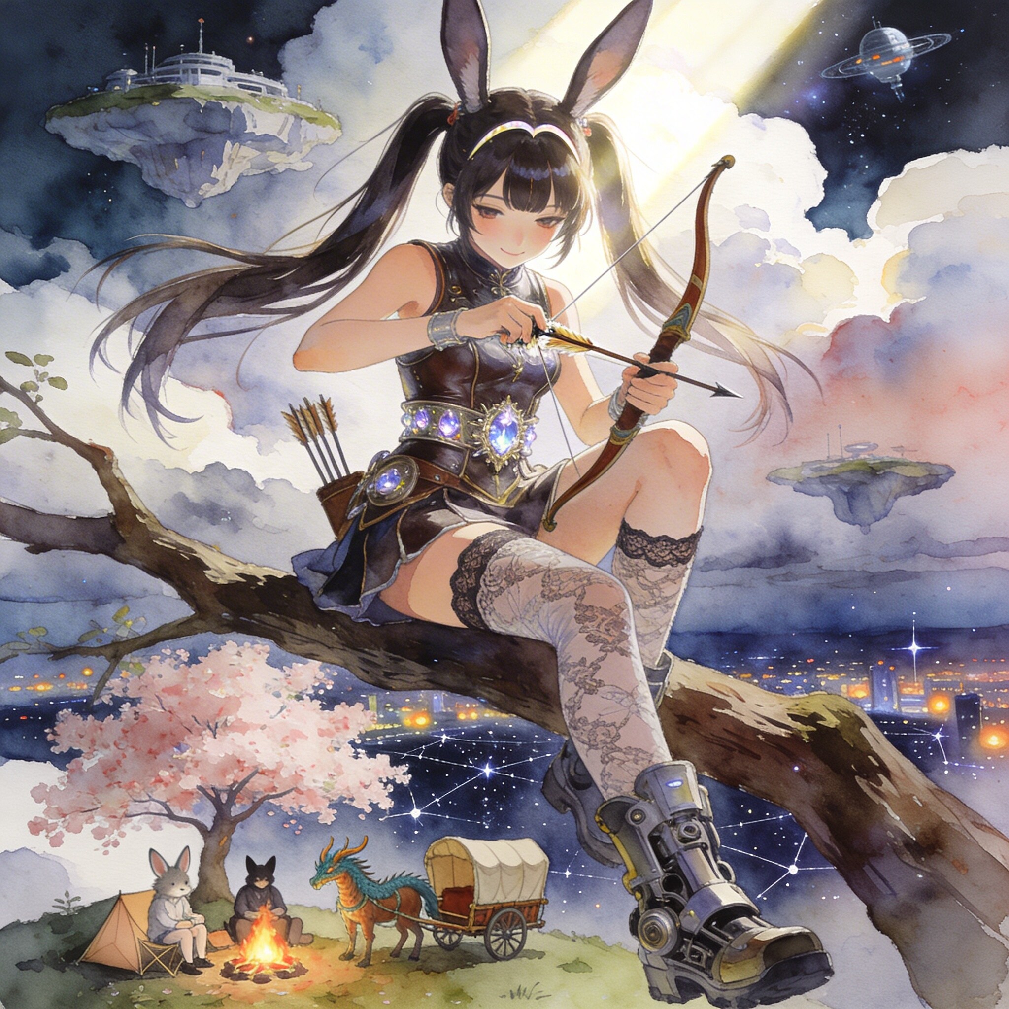 黒ツイぴょん。桜防衛