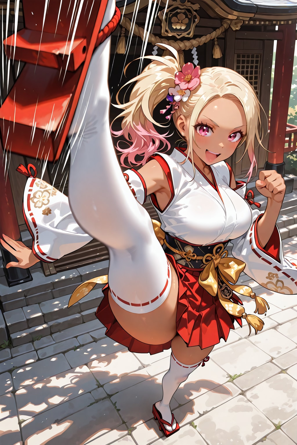武術の鍛錬　(ฅ`･ω･´)っ