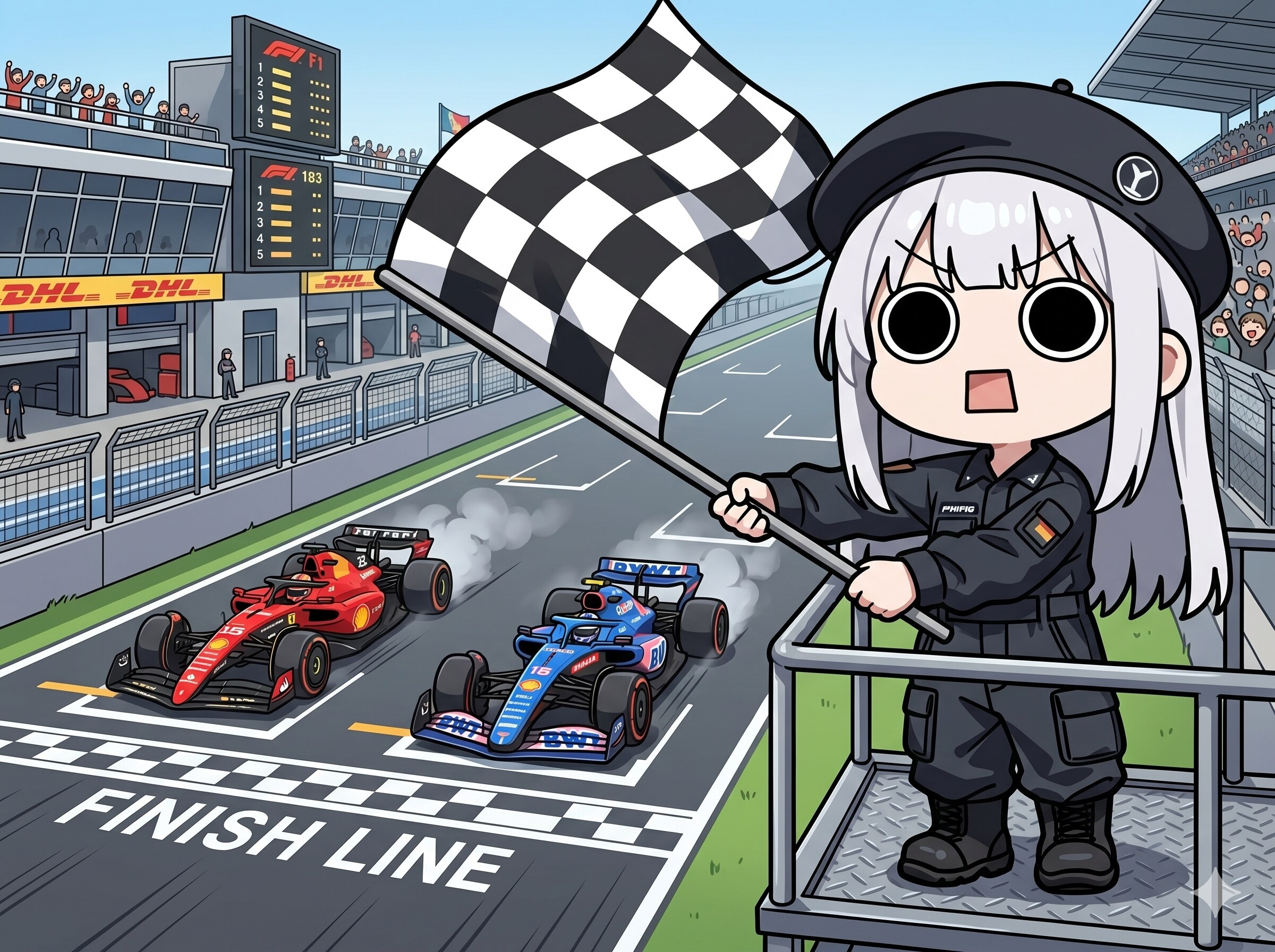 チェッカーフラッグえらいこっちゃ嬢
