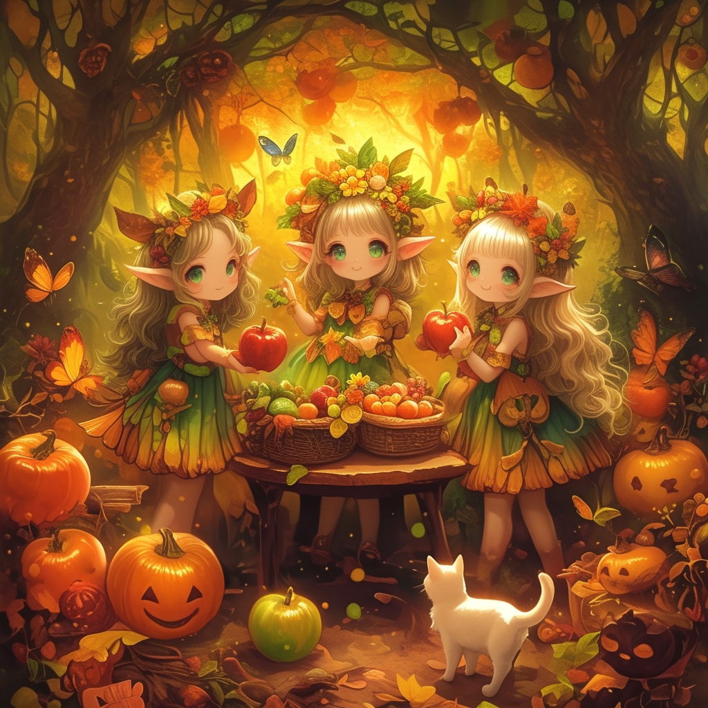 森の中の秋色パーティー | の人気AIイラスト・グラビア