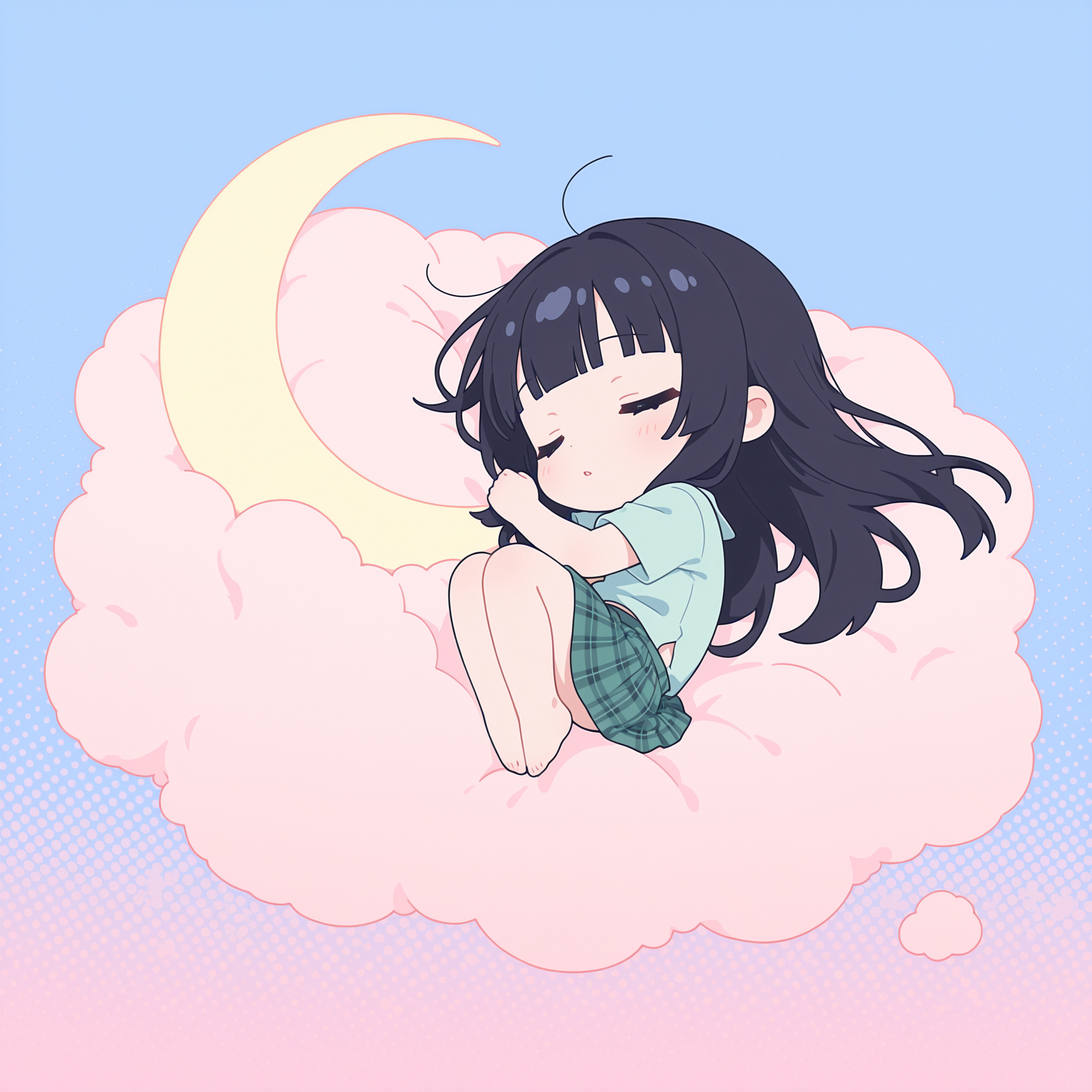 お月様と添い寝🌙