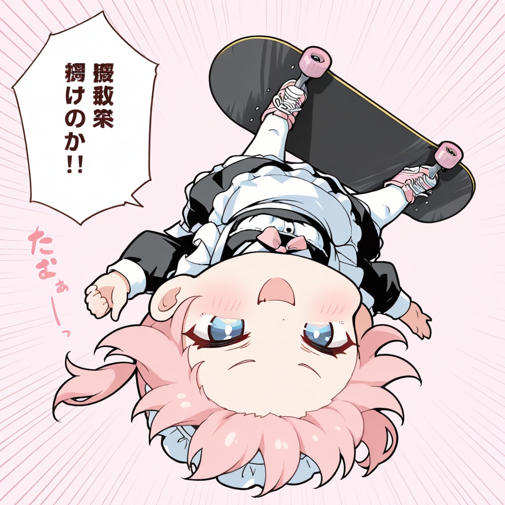 スケートボーディングメイドさん