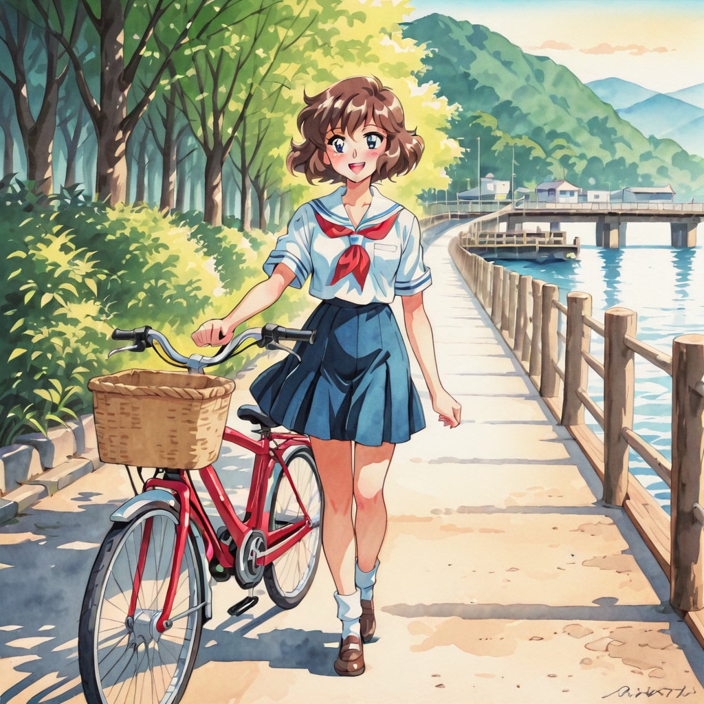 水辺の女学生 | の人気AIイラスト・グラビア