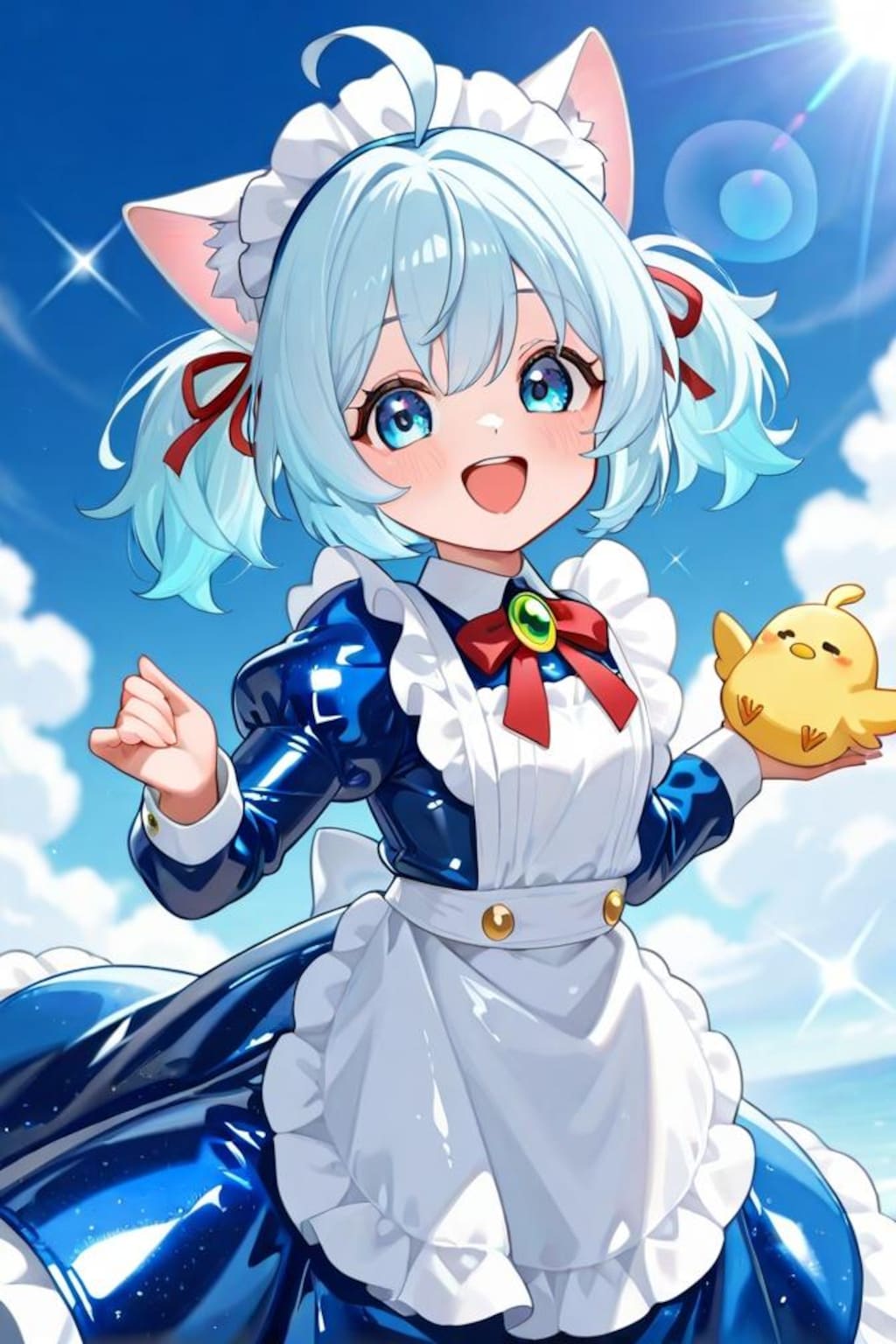 猫耳ちゃんとひよこ