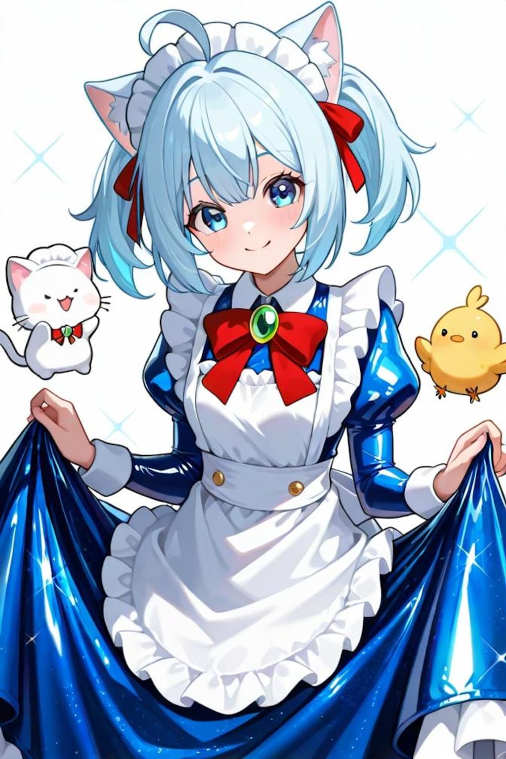 猫耳ちゃんとひよこ