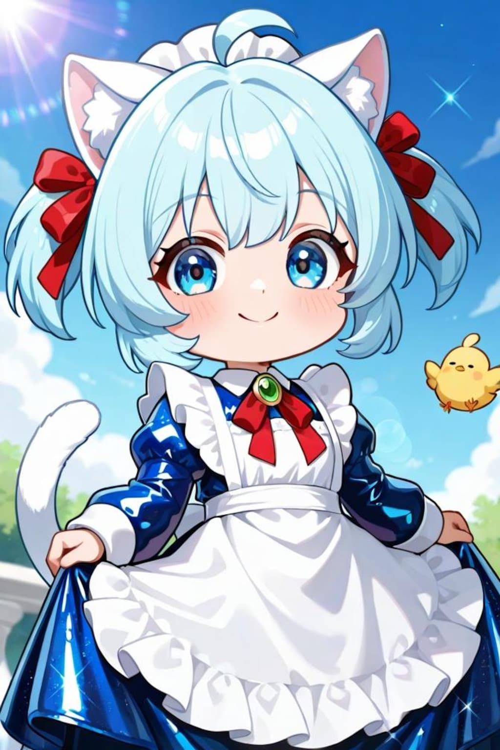猫耳ちゃんとひよこ