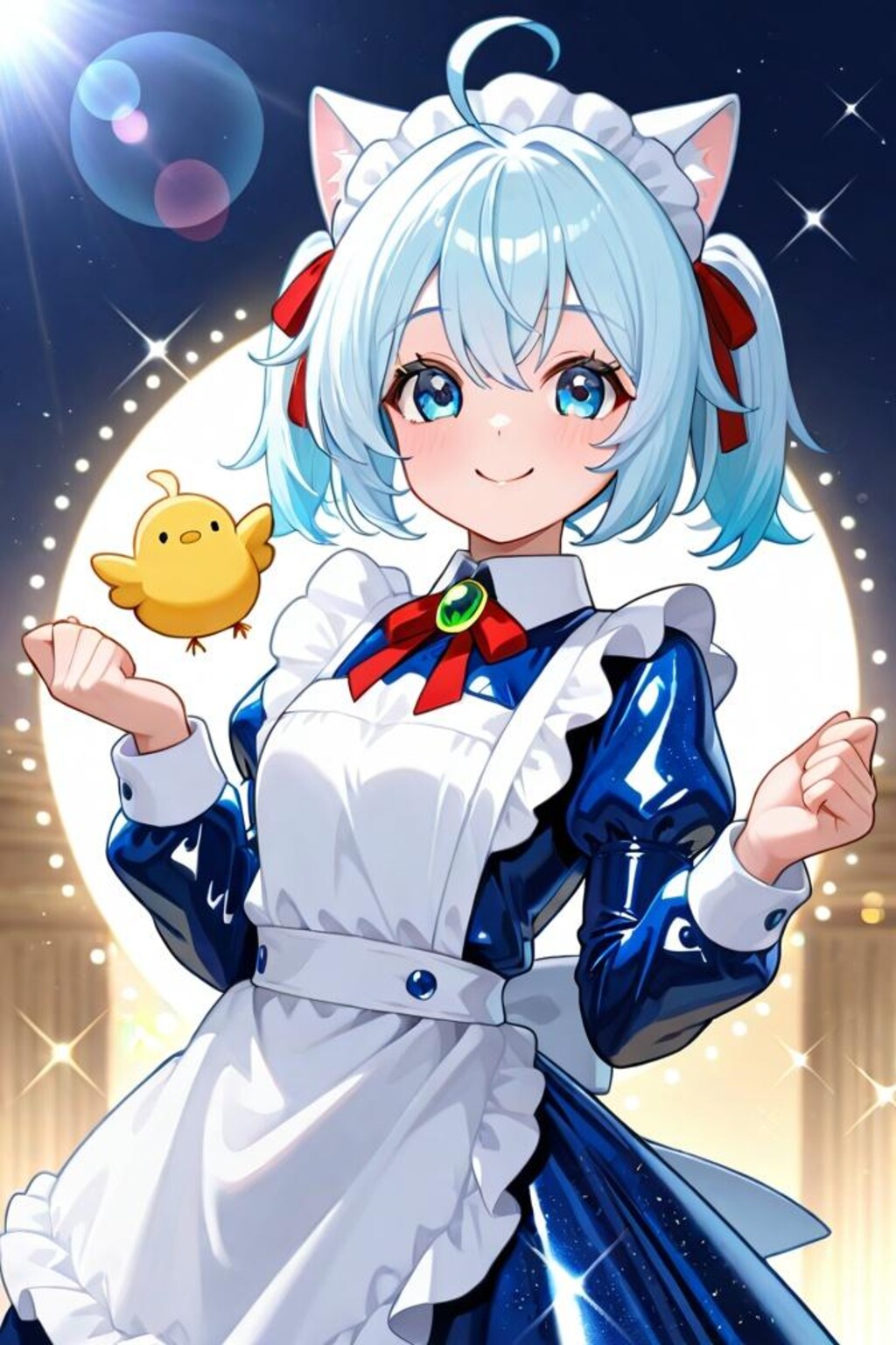猫耳ちゃんとひよこ