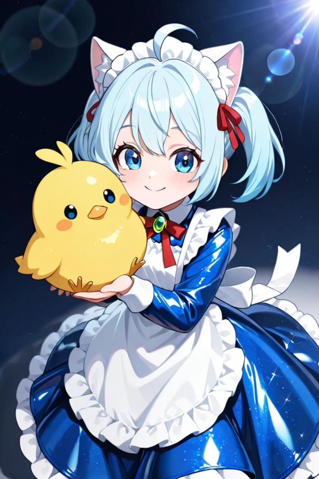 猫耳ちゃんとひよこ