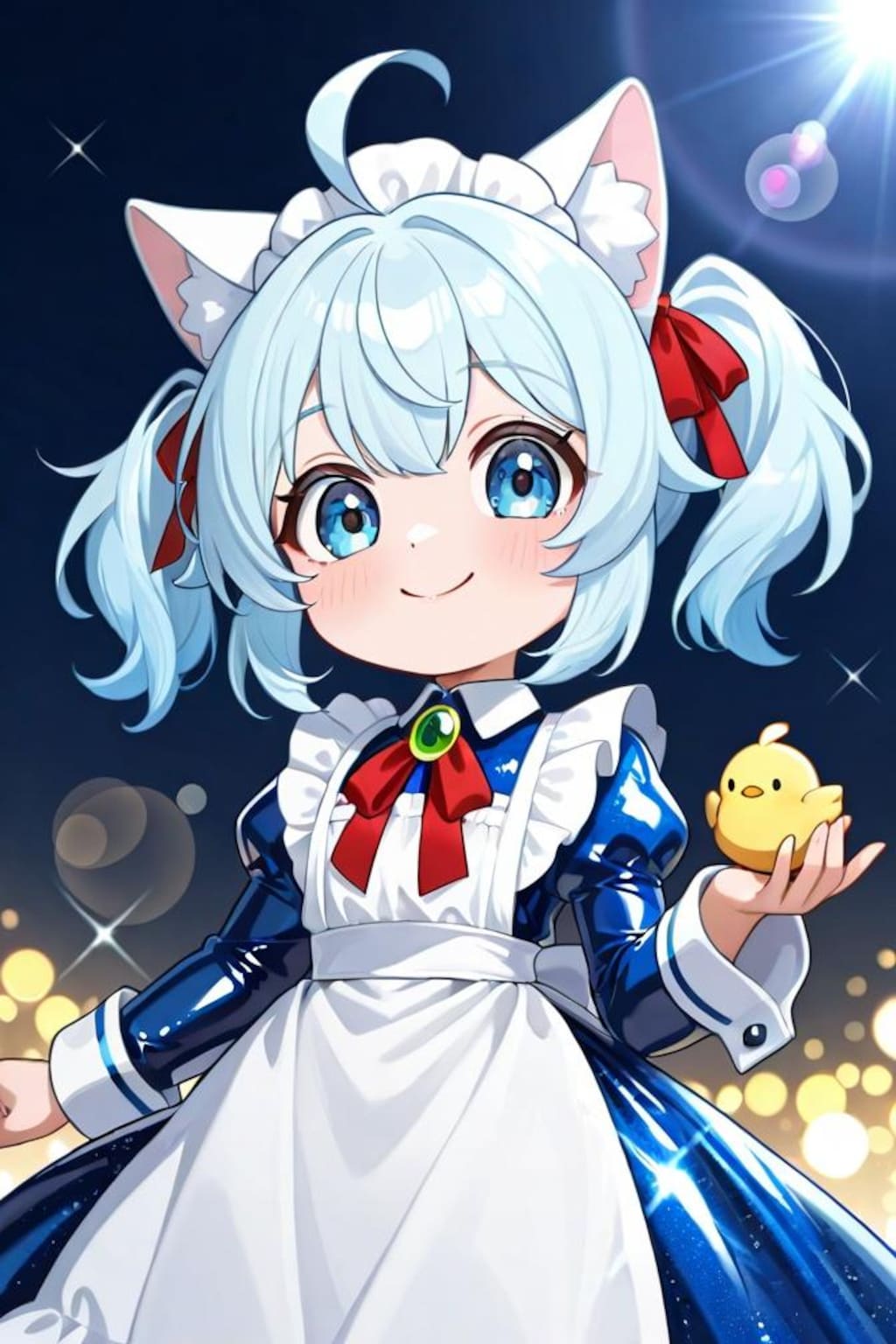 猫耳ちゃんとひよこ
