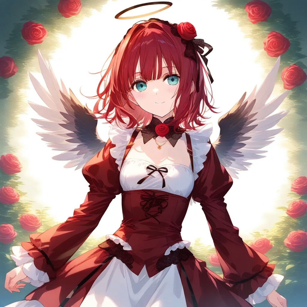 waveで薔薇園の天使ちゃん250528 | の人気AIイラスト・グラビア