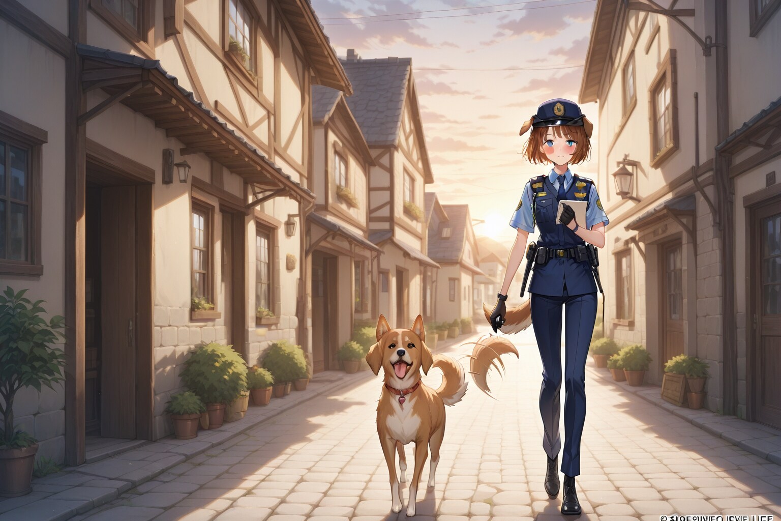 夕暮れの相棒 | の人気AIイラスト・グラビア