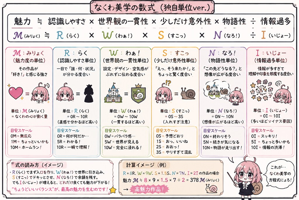 神経美学的なアプローチによるなくわ美学の数式化