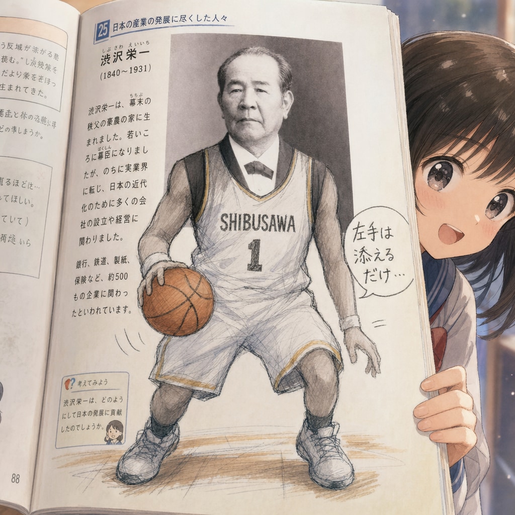 教科書の落書き少女