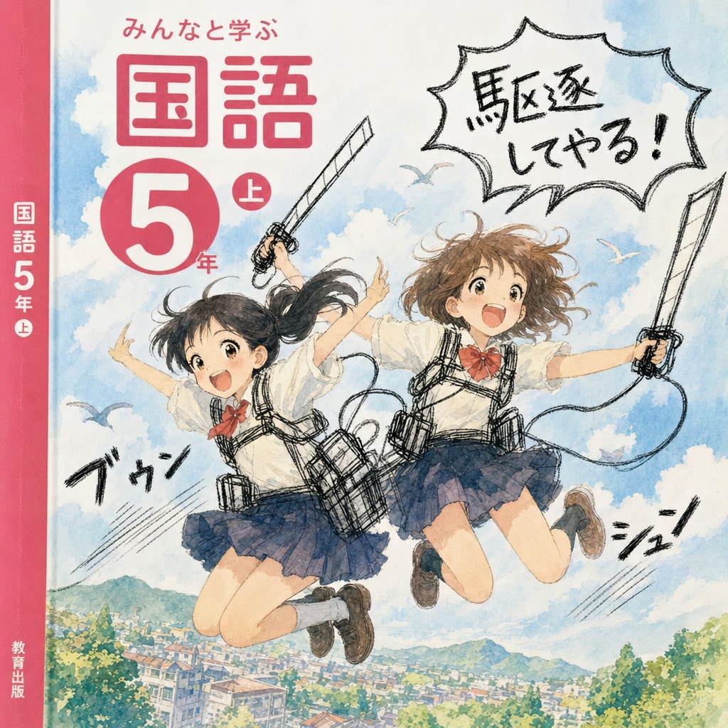 教科書の落書き少女