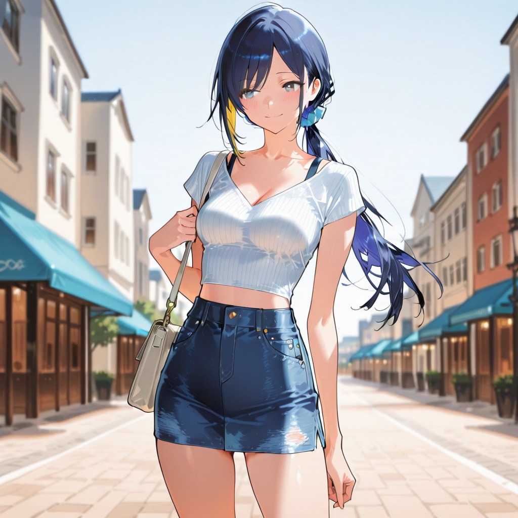 ダメージデニムミニスカの七瀬　226