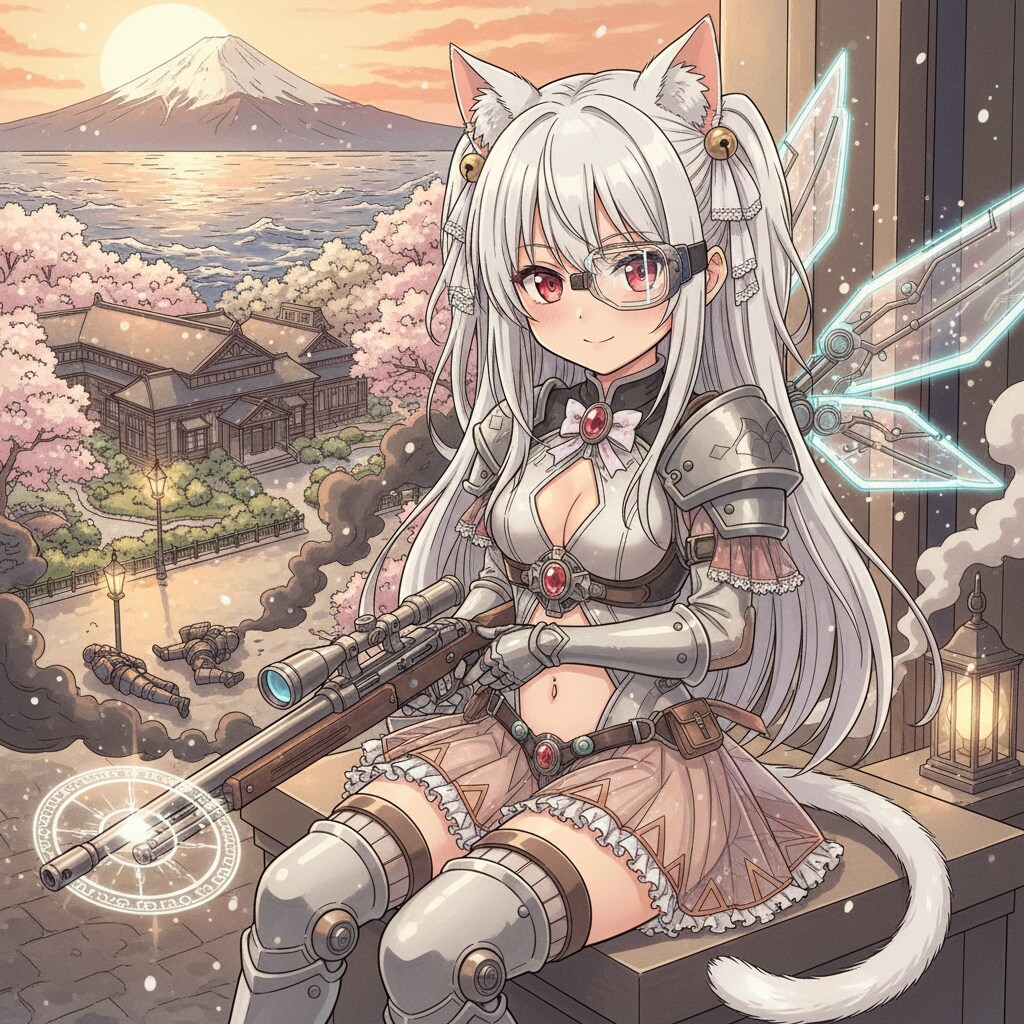 銀ツイにゃん。戦う