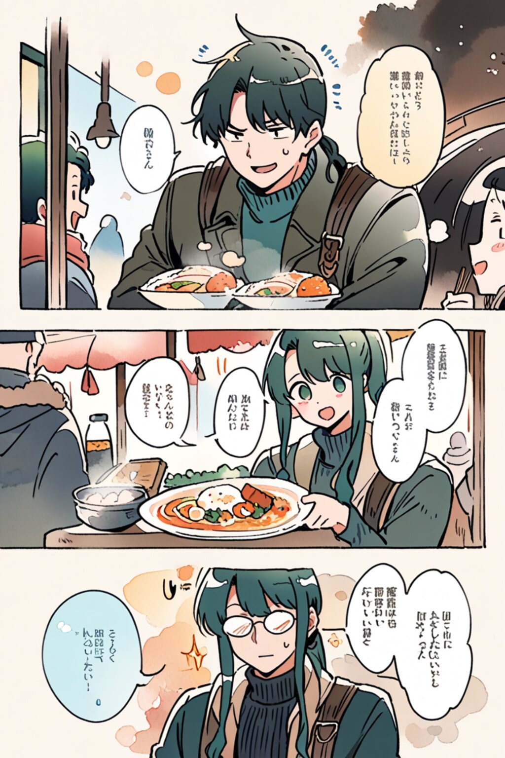 カレーとかラーメン食べる