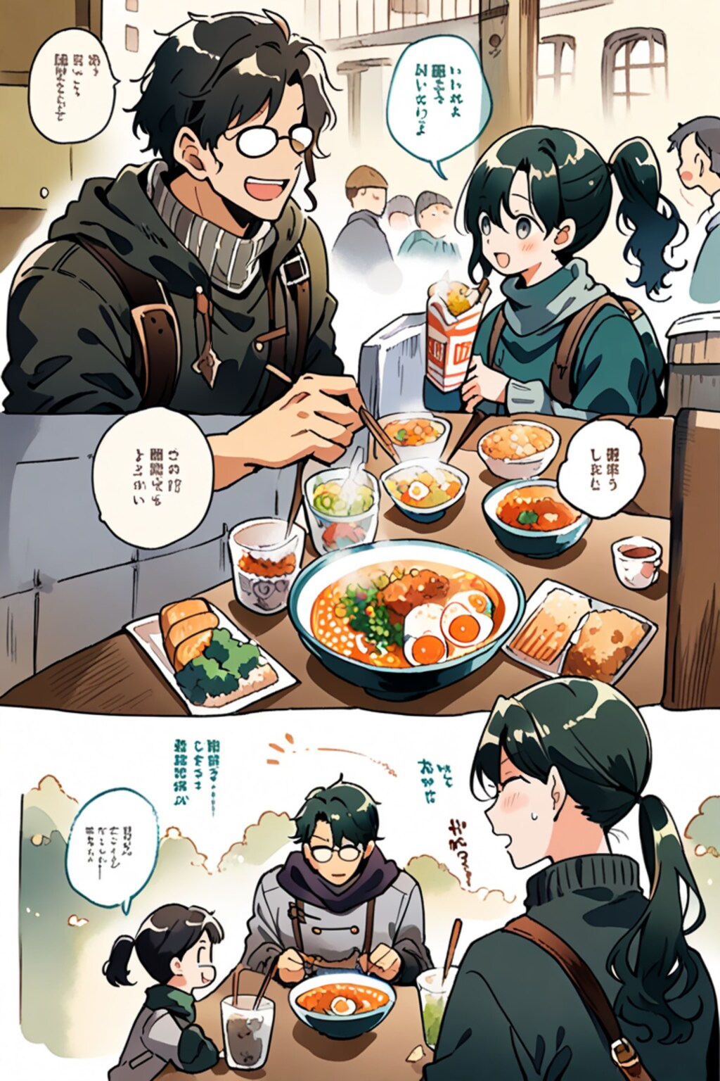 カレーとかラーメン食べる