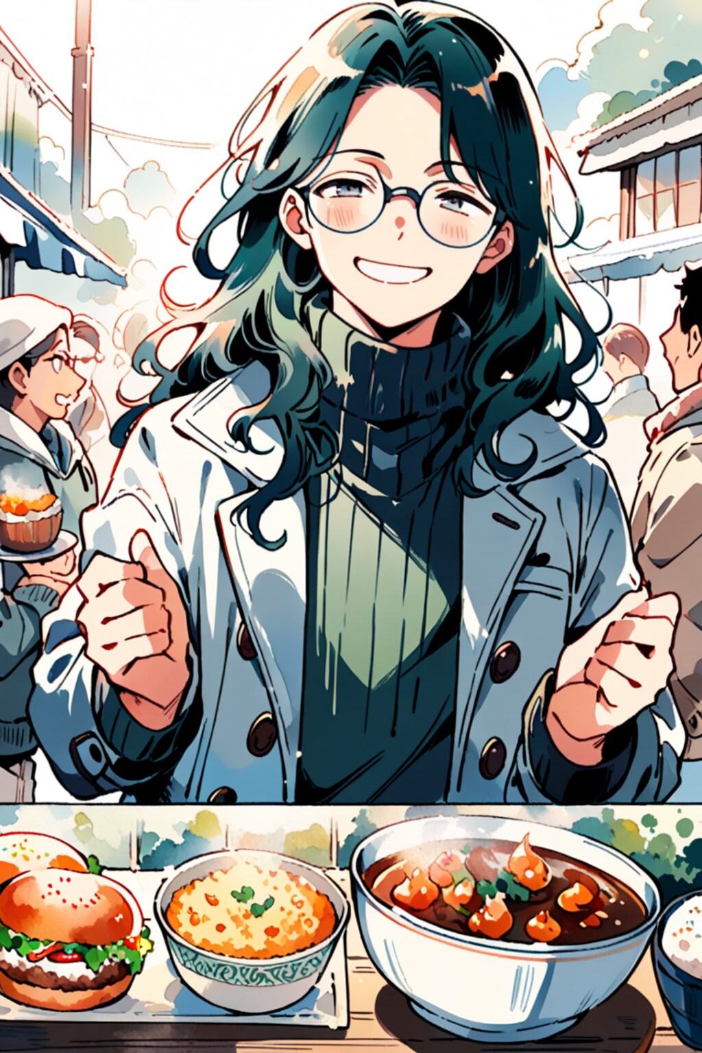 カレーとかラーメン食べる