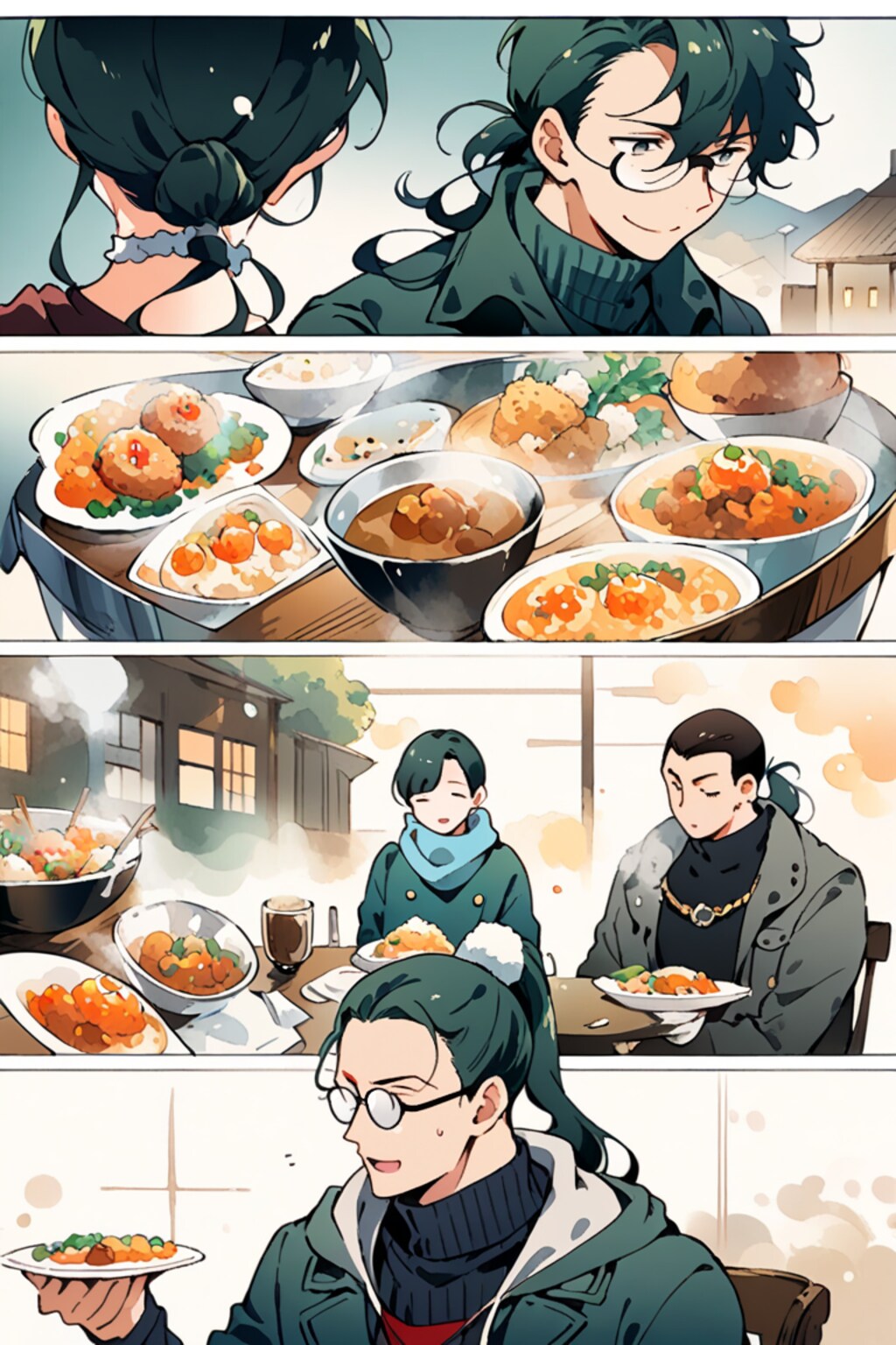 カレーとかラーメン食べる