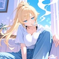ジト目ネコとマコ 11枚目