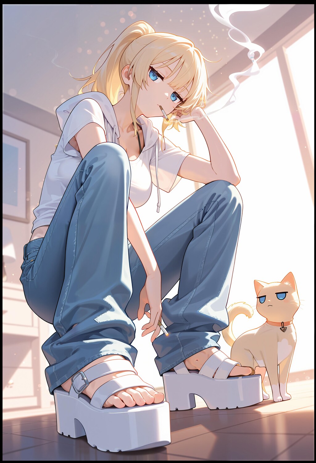 ジト目ネコとマコ