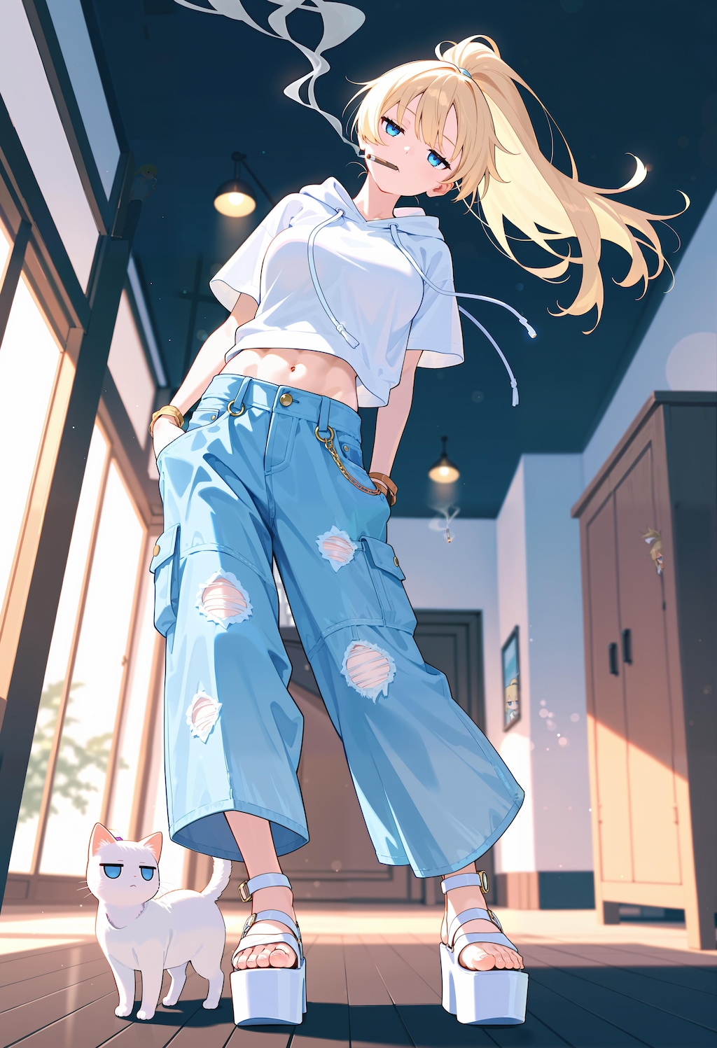 ジト目ネコとマコ