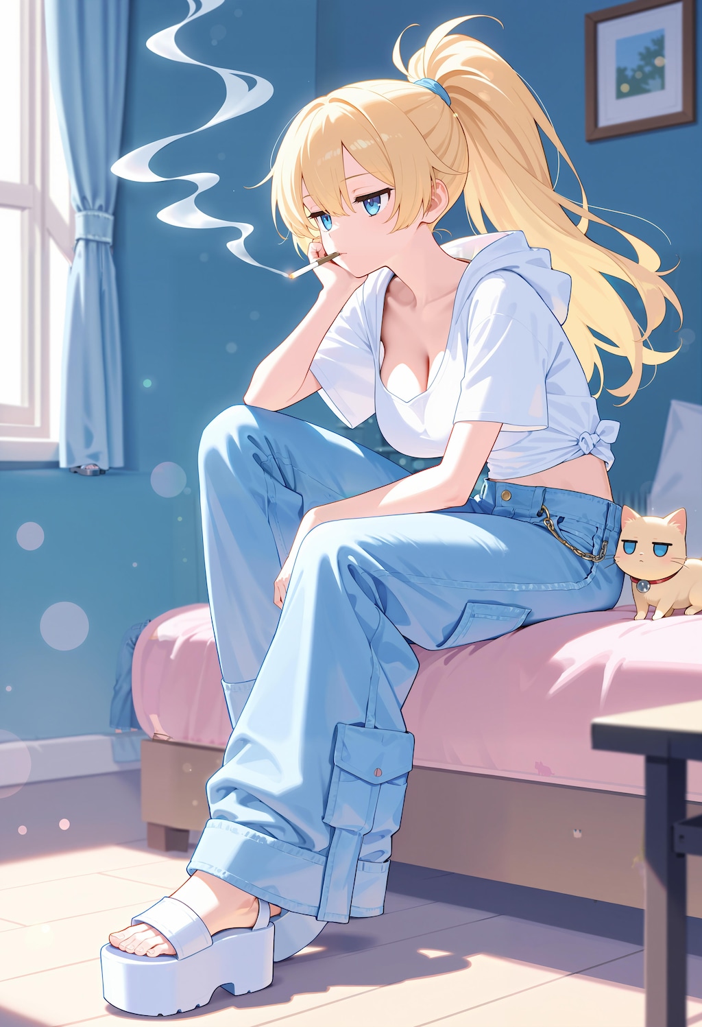 ジト目ネコとマコ